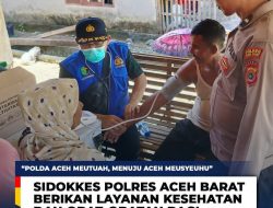 Jajaran Polres Aceh Barat Melalui Seksi Kedokteran dan Kesehatan (Sidokkes) Melaksanakan Pelayanan Kesehatan Langsung di Gampong Lawet