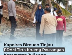 Kapolres Bireuen Tinjau PDAM Tirta Krueng Peusangan di Kecamatan Juli yang Terdampak Banjir