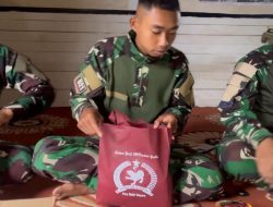 Totebag Baksos Satgas Yonif 521/DY Anjangsana sebagai Lambang kepedulian Masyarakat di Distrik Napua