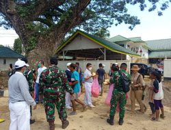 Batalyon Arhanud 11/WBY dan Wihara Budha Tzu Chi Bersinergi, Salurkan Bantuan untuk Korban Banjir di Kuala Simpang
