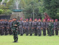 Apel Gelar Pasukan dan Peralatan Siaga Bencana Oleh Gubernur Sulut, dipimpin Langsung Dandim 1310/Bitung Letkol Inf Dewa Made DJ