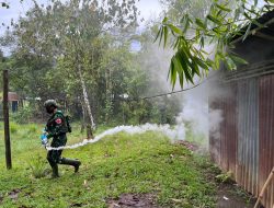 Pos Iwur Satgas Yonif 751/VJS Fogging Kampung Serukubin: Cegah Malaria, Basmi Nyamuk Anopheles