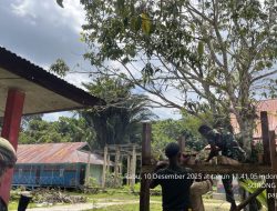 Satgas Pamtas Yonif 763/SBA Pos Joshiro Gelar Kegiatan Pembangunan Profil Tank Untuk Menampung Air Bersih di Kampung Joshiro