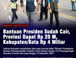 Bantuan Presiden Sudah Cair, Provinsi Dapat Rp 20 M, Kabupaten/Kota Rp 4 Miliar