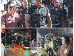 Pastikan Harga Sembako Stabil, Dandim 1310/Bitung bersama Pemerintah Kota Bitung Sidak Pasar Winenet
