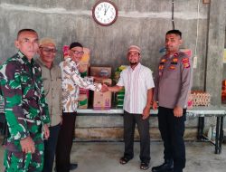 Anggota Koramil 24/Nibong Turut Serta Menurunkan Bantuan Pasca Banjir di Dayah Alhilal Al Aziziyah