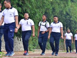 Jalin Silaturahmi, Danyonif 2 Marinir Ikuti Olahraga Bersama Seluruh Perwira Pasmar 1