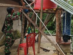 Satgas Kodim 0210/TU Pasang Pompa Penjernih Air di Posko Pengungsian HKBP Sibalanga