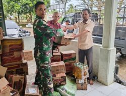 Korem 011/Lilawangsa Salurkan Bantuan Sembako bagi Warga Terdampak Banjir di Wilayah Koramil 24/Nibong