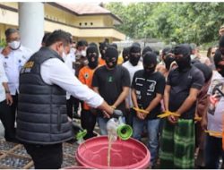 Polres Bima Musnahkan 170,26 Gram Sabu dan Ribuan Botol Miras Ilegal