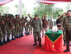 Perkuat Semangat Pengabdian, Menhan RI Kunjungi Yonif TP 851/BBC di Siak