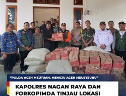 Kapolres Nagan Raya Bersama Forkopimda Tinjau Langsung Lokasi Terdampak Banjir