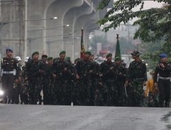 Gerak Jalan Peleton Beranting YWPJ Etape Terakhir, Pangdam II/Sriwijaya Dampingi Prajurit Infanteri