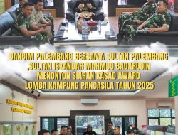 Dandim 0418/Palembang Mengundang Sultan Palembang Darussalam Bahas Kasad Award Kampung Pancasila 2025