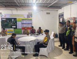 Pastikan Kesiapan Pengamanan Nataru, Kapolres Mesuji Tinjau Pos Pam dan Pos Yan