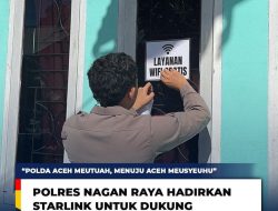 Polres Nagan Raya Menghadirkan Layanan Internet Berbasis Satelit Starlink di Desa Kaye Unoe
