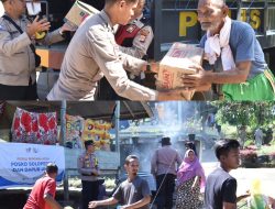 Misi Kemanusiaan Polres Bireuen Antar Bantuan Sosial Untuk Korban Banjir di Kecamatan Gandapura