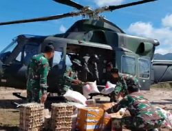 Satgas Gulbencal Yonif 122/TS Dam I/BB Drop Logistik Jalur Udara