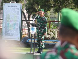 Kasdim 0732/Sleman Irup Upacara Mingguan di Akhir Tahun