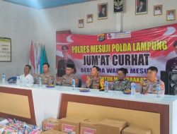 Pererat Sinergi dengan Warga, Polres Mesuji Gelar Jumat Curhat dan Bakti Sosial di Way Serdang