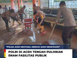 Aparat Kepolisian Terus Gencar Bersihkan Sisa Pasca Bencana dan Banjir Bandang