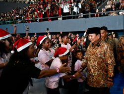 Panglima TNI Dampingi Presiden Prabowo Hadiri Perayaan Natal Nasional 2025 di GBK