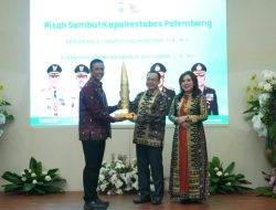 Dandim Palembang Hadiri Pisah Sambut Kapolresta Palembang di Rumah Dinas Wali Kota