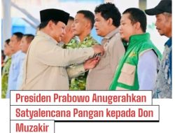 DPW Tani Merdeka Sumsel Ucapkan Selamat Kepada Ketua Umum DPN Raih Satyalencana dari Presiden Prabowo Atas Jasa Peningkatan Pangan