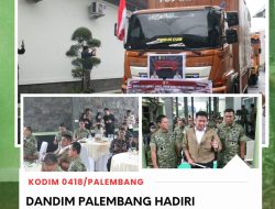 Dandim 0418/Palembang Hadiri Pelepasan Bantuan Logistik Kodam II/Sriwijaya untuk Korban Bencana Alam di Sumatera