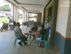 Patroli Siang Polsek Meranti, Polisi Ingatkan Warga Waspada Banjir