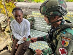 Binter Papua Sehat Satgas Yonif 521/DY Berikan Pelayanan Kesehatan Gratis di Wilayah Pedalaman Papua