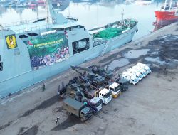Almatzi Bantuan Kasad untuk Penanganan Bencana Sumut Tiba di Pelabuhan Belawan