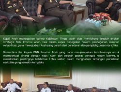 Kajati Aceh Terima Kunjungan Silaturahmi Kepala BNNP Aceh Baru, Sambut Sinergi Perkuat Penanggulangan Narkotika
