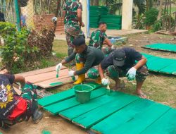Progres Pembangunan Jembatan Lhok Kuyun Capai 55 Persen, Koramil 19/Sawang dan Yon Zipur 5/ABW Kodam V/Brawijaya Kebut Pengerjaan