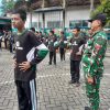 Anggota Koramil 0825-11/Pesanggaran Memberikan Pembinaan Mental dan Fisik Siswa Siswi SMK PGRI Pesanggaran