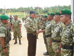 Dukung Pembangunan Wilayah, Menhan RI dan Wakasad Tinjau Yon TP 827/MCY