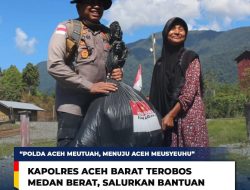 Polres Aceh Barat Salurkan Bantuan Sembako dan Pengobatan Gratis untuk Warga Terdampak Banjir