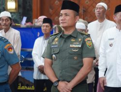 Kasdim 0418/Palembang Hadiri Peringatan Isra Mikraj Nabi Muhammad SAW di Masjid Darussaid Palembang