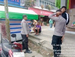 Patroli Polsek Ngabang Sampaikan Pesan Kamtibmas Agar Tidak Terpengaruh Paham Radikalisme