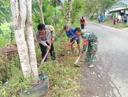 Di Pagi Berkabut, TNI-Polri dan Warga Dawuhan Bersatu Jaga Lingkungan