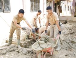Praja IPDN Bantu Pembersihan, Kantor Dinkes Aceh Tamiang Berangsur Dapat Difungsikan