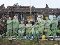 Pererat Silaturahmi, Ketua Persit KCK Cabang XXXII Dim 0818 Laksanakan Kunker ke 5 Ranting Jajaran ​