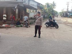 Cegah Kecelakaan di Jalan Raya, Personel Polsek Mempawah Hulu Laksanakan Strong Point Pagi Hari
