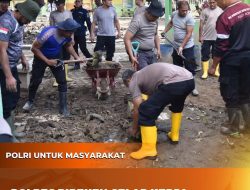 Polres Bireuen Gelar Kerja Bakti Bersihkan MIN 10 Bireuen Pascabanjir