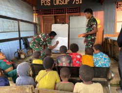 Pos Oksop Satgas Yonif 751/VJS Gelar Calistung di Pos: Bekali Generasi Papua Sejak Dini, Ditutup Makan Bersama Penuh Keceriaan