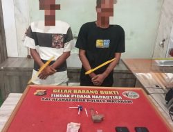 Dua Pria Asal Lingsar Diamankan Polisi Saat Tunggu Pembeli Sabu di Pinggir Jalan