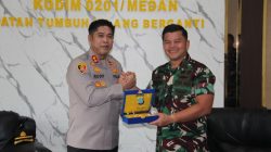 Perkuat Sinergitas dan Membangun Komunikasi Solid,Dandim 0201/Medan Terima Kunjungan Silaturahmi Kapolres Belawan