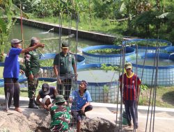 Dandim Sleman Tinjau Pembangunan Jembatan Gantung Garuda