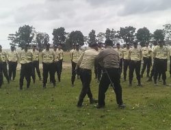 Sat Binmas Polres Mesuji Berikan Pembinaan dan Pelatihan Bela Diri Polri kepada Satpam PT. SIP