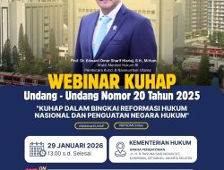 BPSDM Hukum Gelar Webinar Sosialisasi Undang-Undang Nomor 20 Tahun 2025 tentang Kitab Undang-Undang Hukum Acara Pidana (KUHAP)